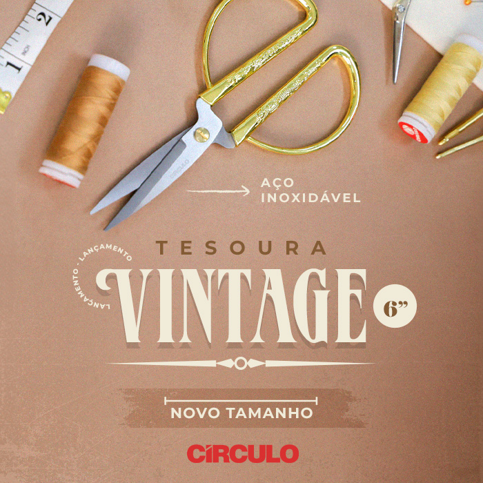 Lançamento: Tesoura Vintage em novo tamanho